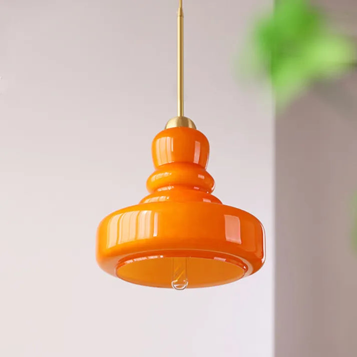 Hängeleuchte Bauhaus Kürbis Glas