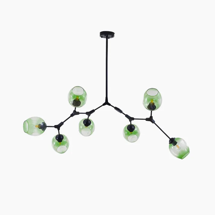 Blasenglas-Sputnik Kronleuchter mit Bifurkation