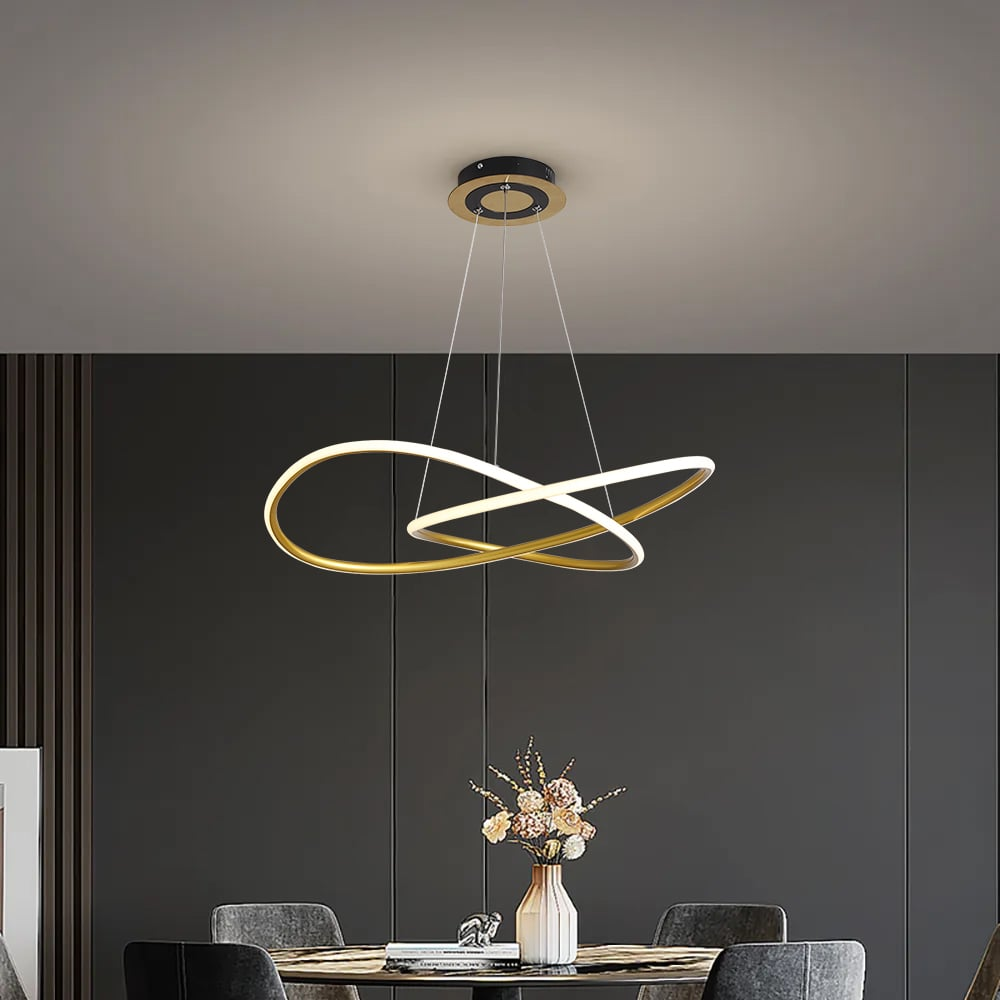 Minimalistische LED Plafondlamp met Gouden Cirkel
- OnyxLampen
