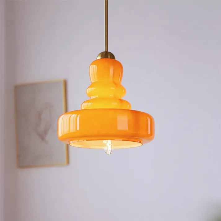Hängeleuchte Bauhaus Kürbis Glas