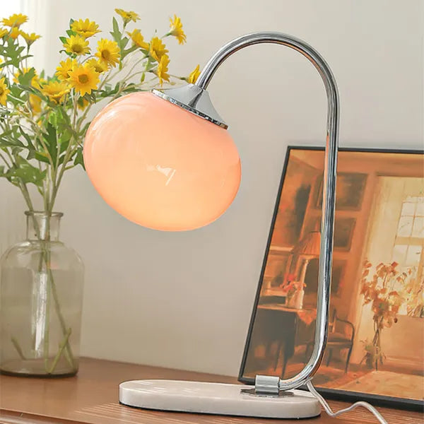 Metalltischlampe aus Glas mit Marshmallow-Design