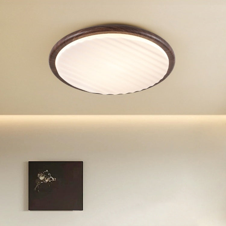 Runde Deckenleuchte aus Holz mit faltbarem LED-Design für Schlafzimmer
