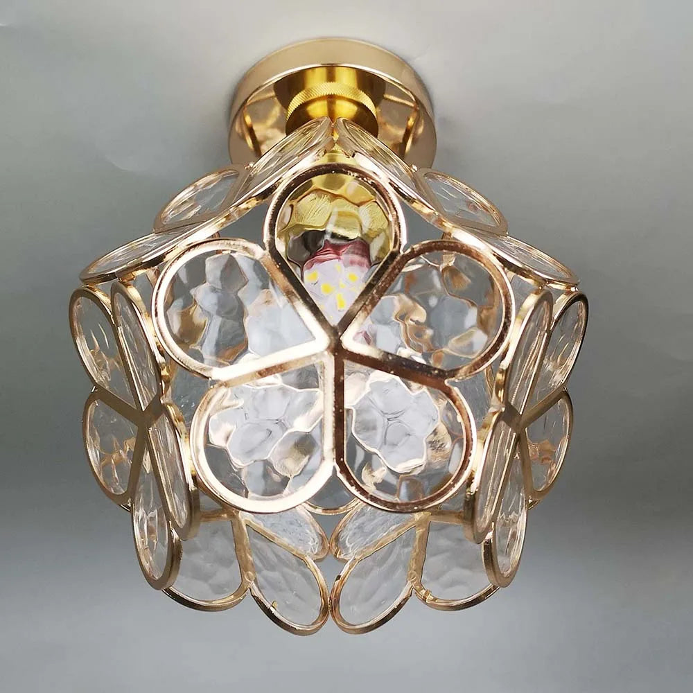 Blumendesign Glas-Deckenleuchte für den Flur