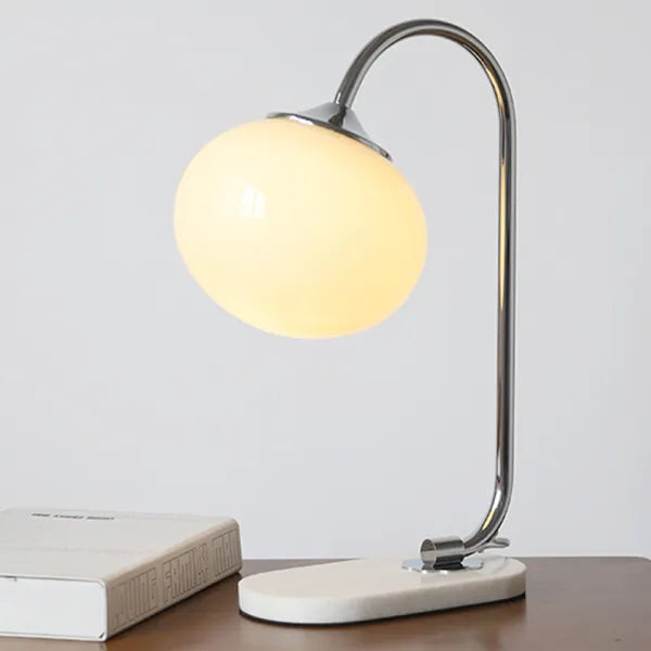 Metalltischlampe aus Glas mit Marshmallow-Design