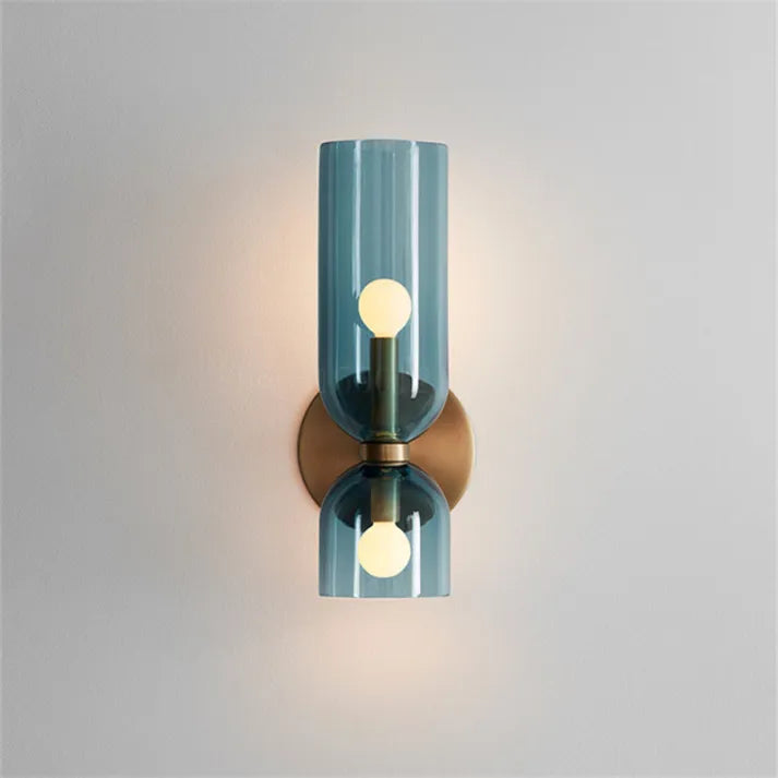 LED Doppelkopf Glas Wandlampe