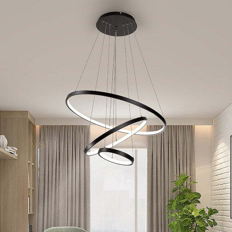 Dreiringige Yumanira Designer-Deckenlampe