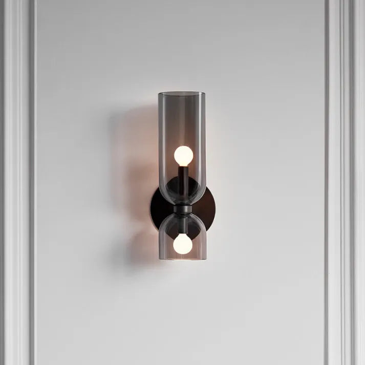 LED Doppelkopf Glas Wandlampe