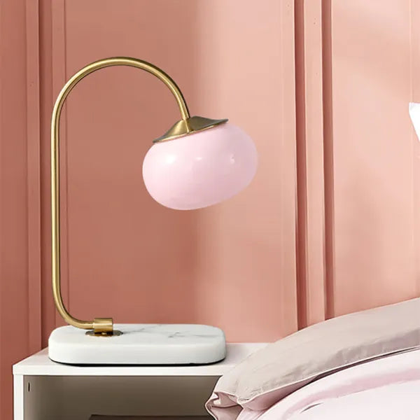 Metalltischlampe aus Glas mit Marshmallow-Design