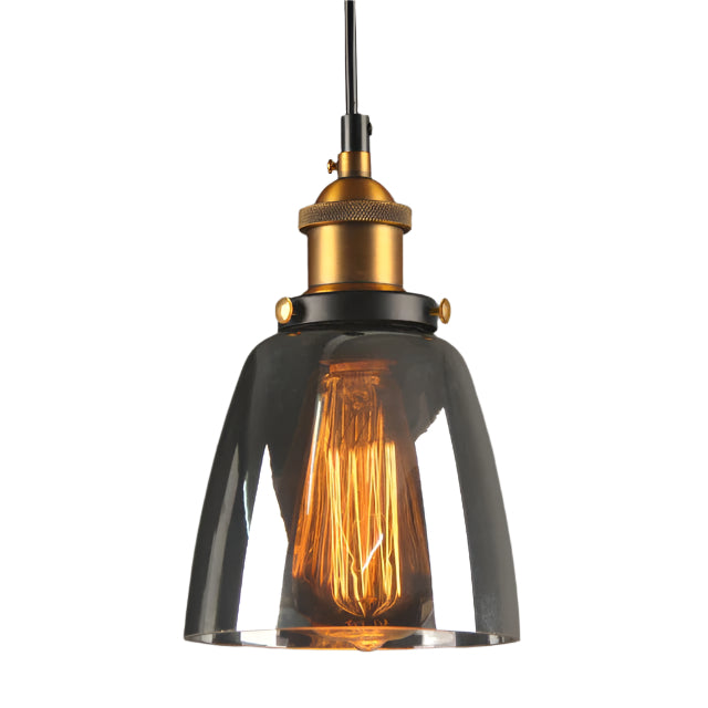 Antike Pendelleuchte aus Glas im Vintage-Stil