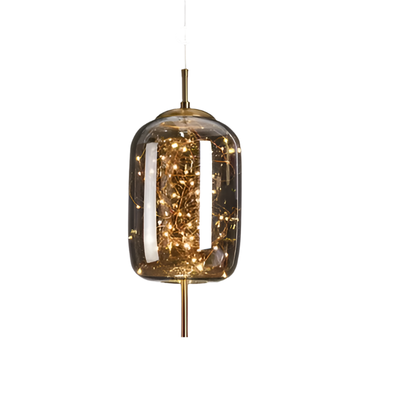 Elegant Brown Glass Pendant Lamp
