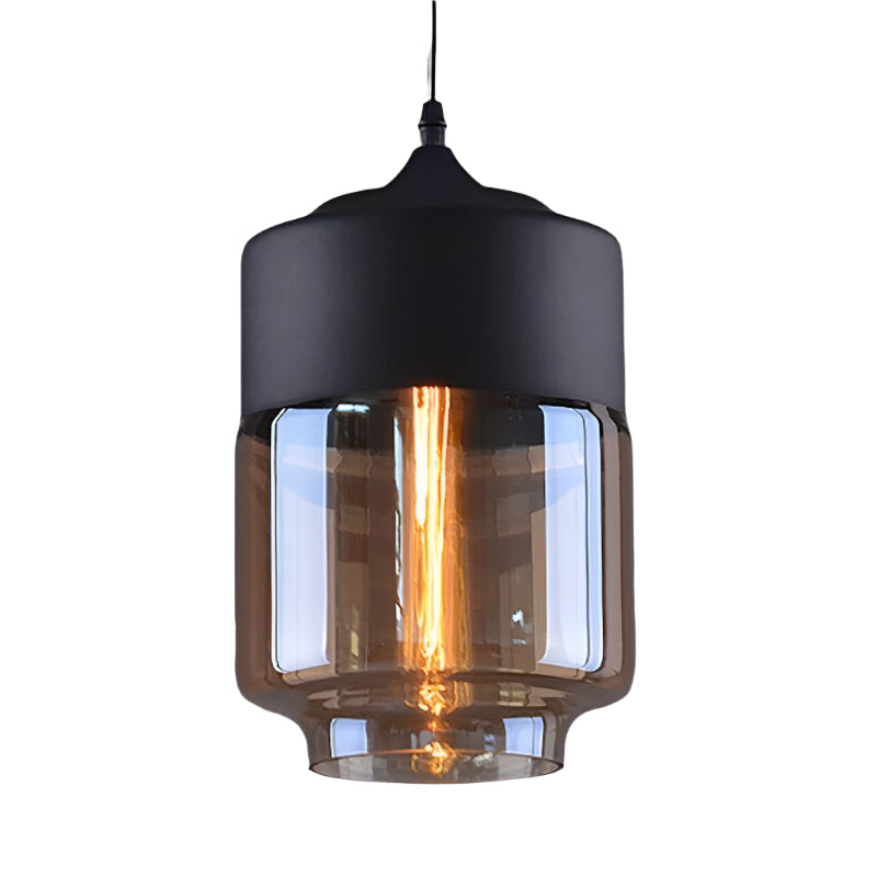 Metall-Glas Pendelleuchte als Deckenlampe
