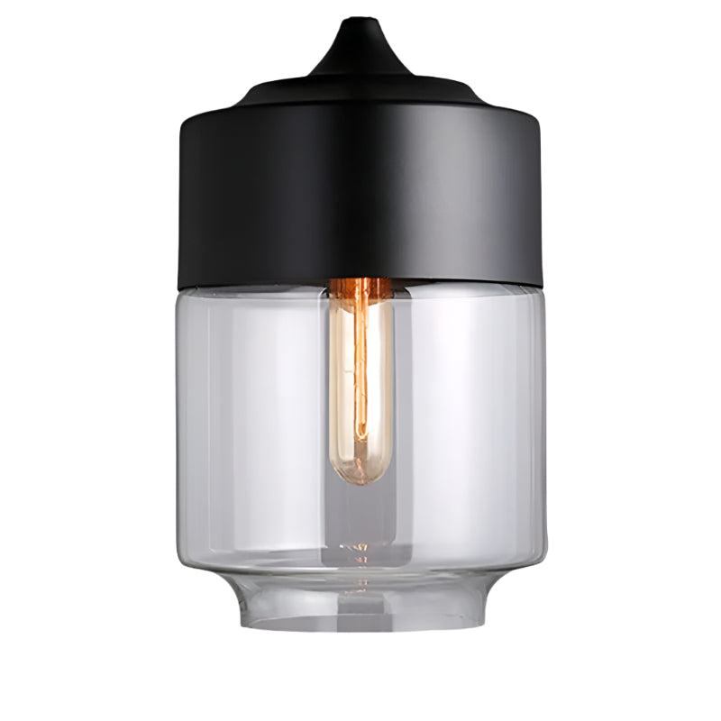 Metall-Glas Pendelleuchte als Deckenlampe
