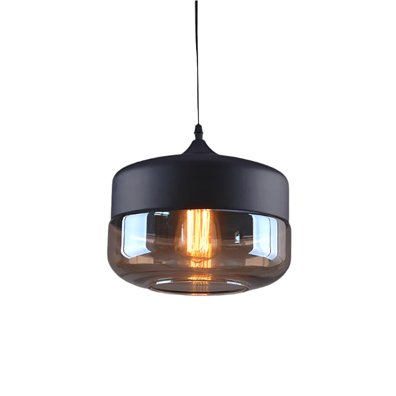 Metall-Glas Pendelleuchte als Deckenlampe