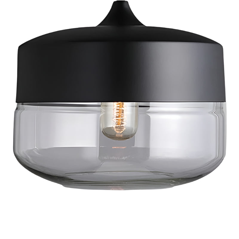 Metall-Glas Pendelleuchte als Deckenlampe