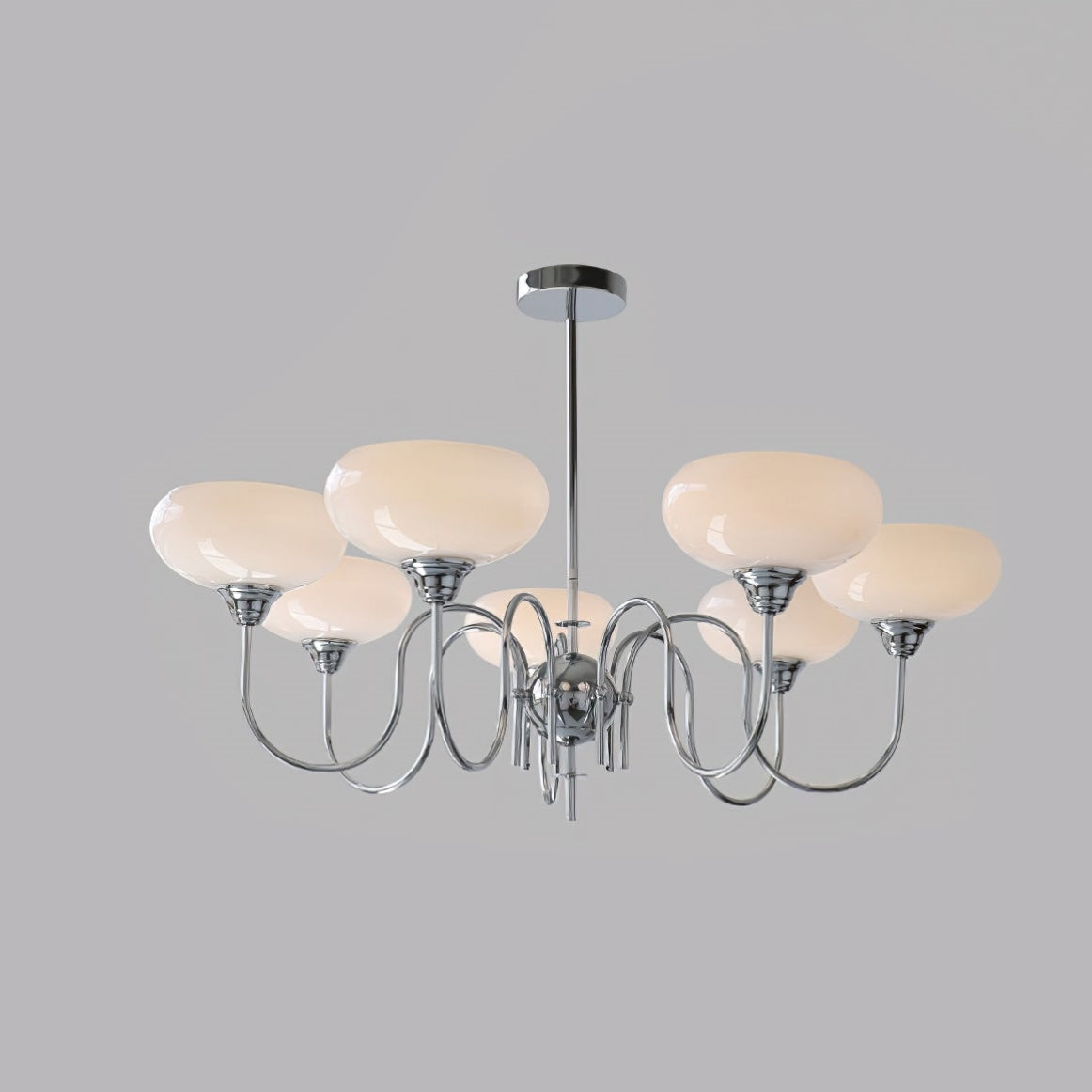 Creamy Persimmon Bubble Glass Chandelier