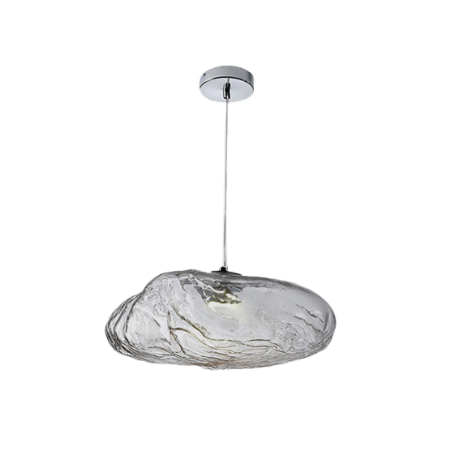Minimalistische Glas-Pendelleuchte mit mundgeblasenen Kugeln