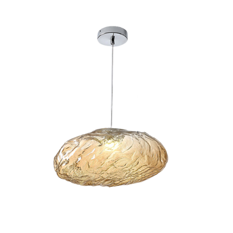 Minimalistische Glas-Pendelleuchte mit mundgeblasenen Kugeln