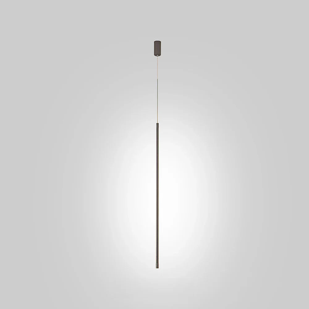 Minimalistische, lange LED-Hängeleuchte aus Aluminium
