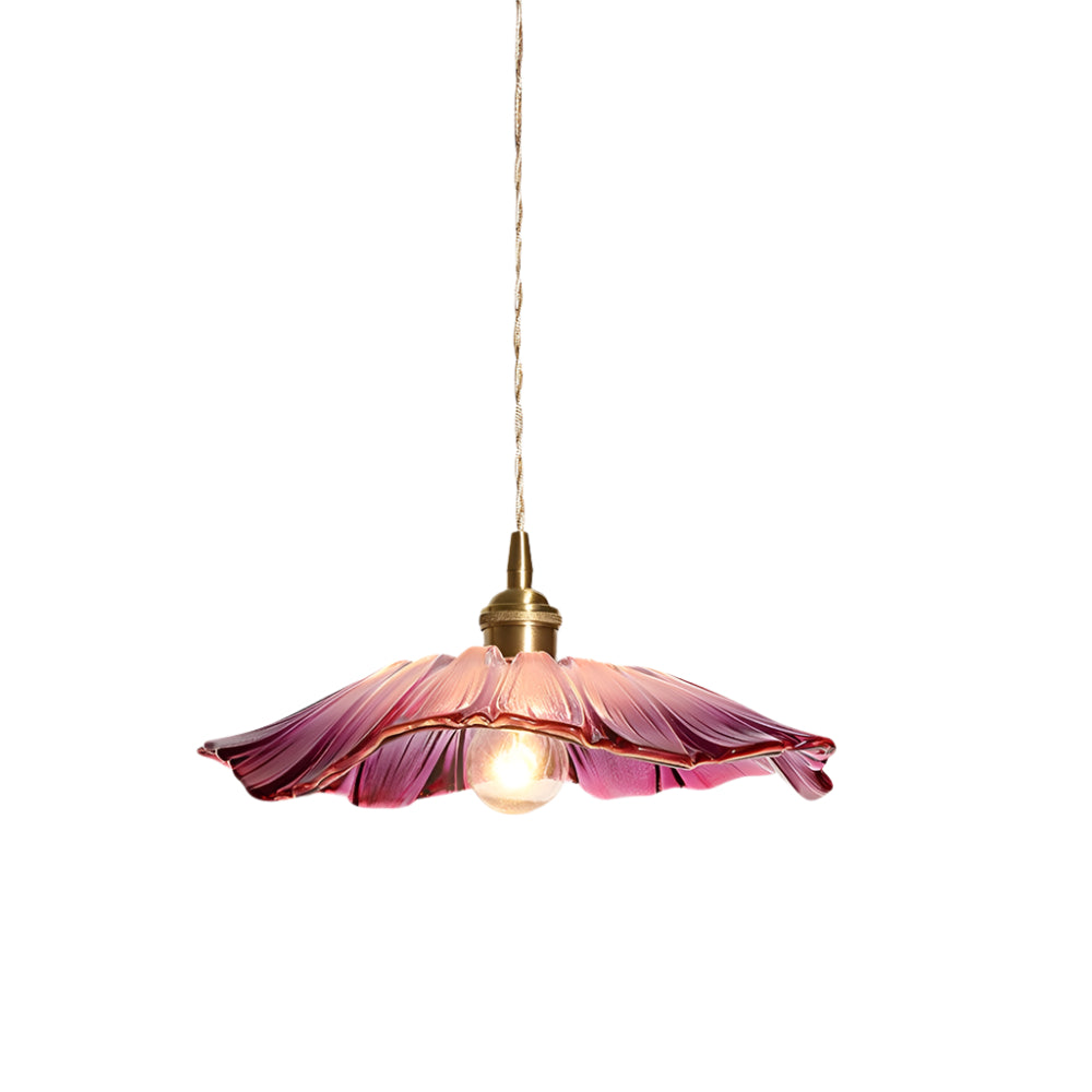 Glaspendelleuchte Blume