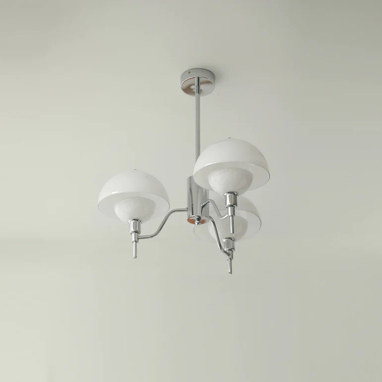 Französisch inspirierte, blasenförmige Creme-Kronleuchter für das Wohnzimmer