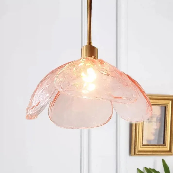 Kreative Blumen-Blüten-Nachttischlampe mit Stabaufhängung