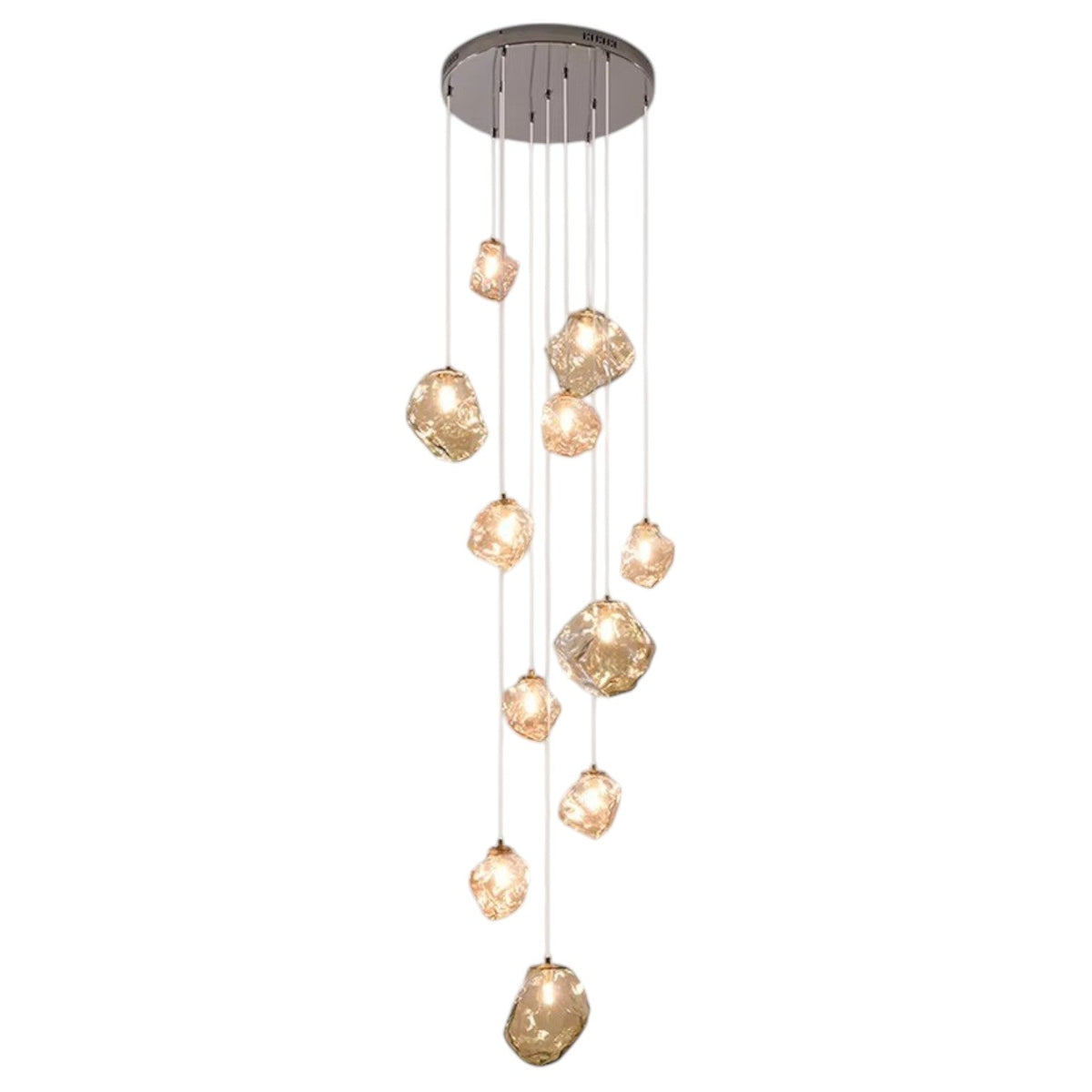 Moderne Treppenleuchte mit Kronleuchter-Design