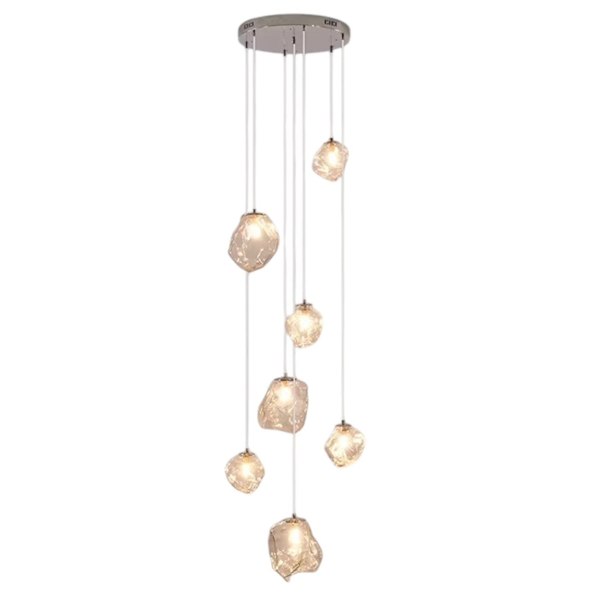 Moderne Treppenleuchte mit Kronleuchter-Design