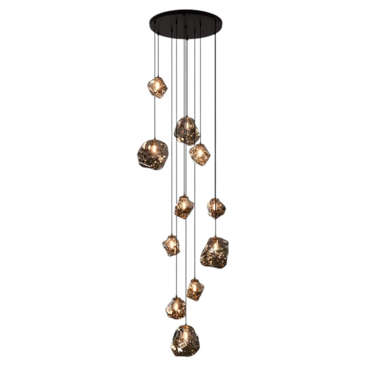 Moderne Treppenleuchte mit Kronleuchter-Design