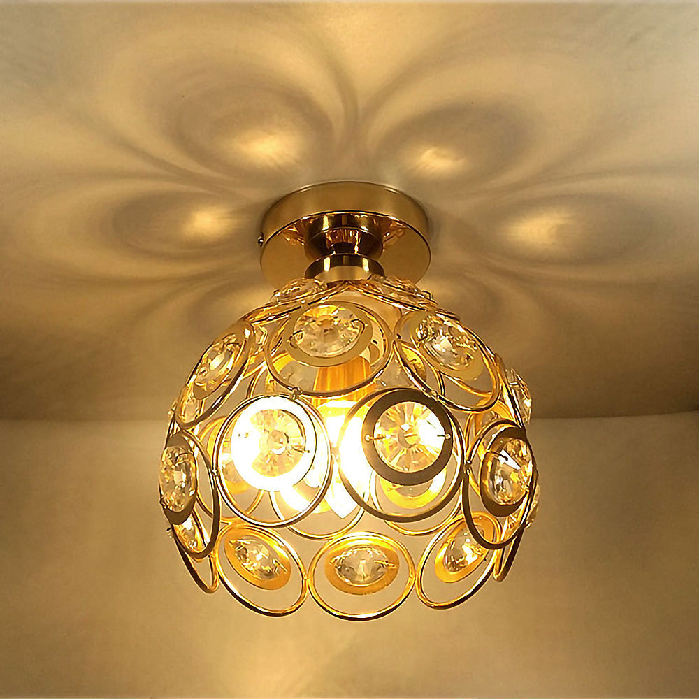 Luxury Gold Ball Ceiling Light for Hallway