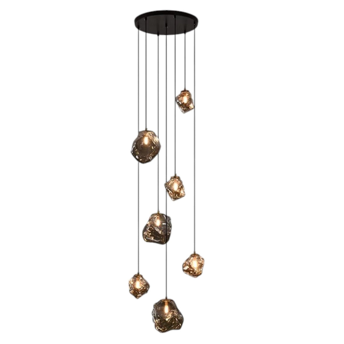 Moderne Treppenleuchte mit Kronleuchter-Design
