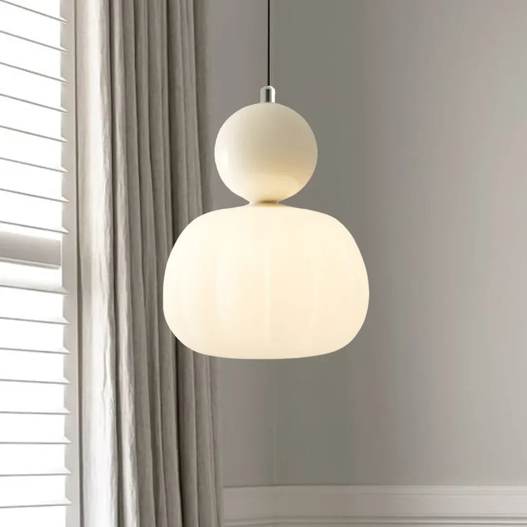 Art Deco Hängelampe Scout Creme