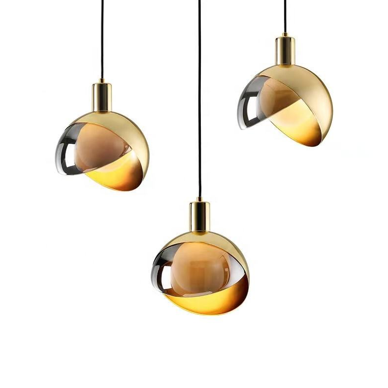Goldglas-Pendelleuchte im modernen Design
 - OnyxLampen