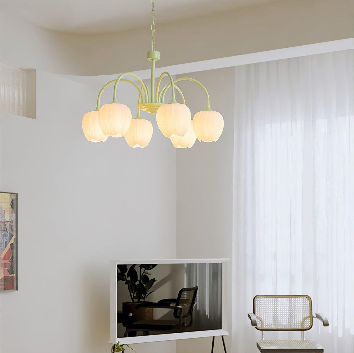 Matcha-Tulpen-Kronleuchter