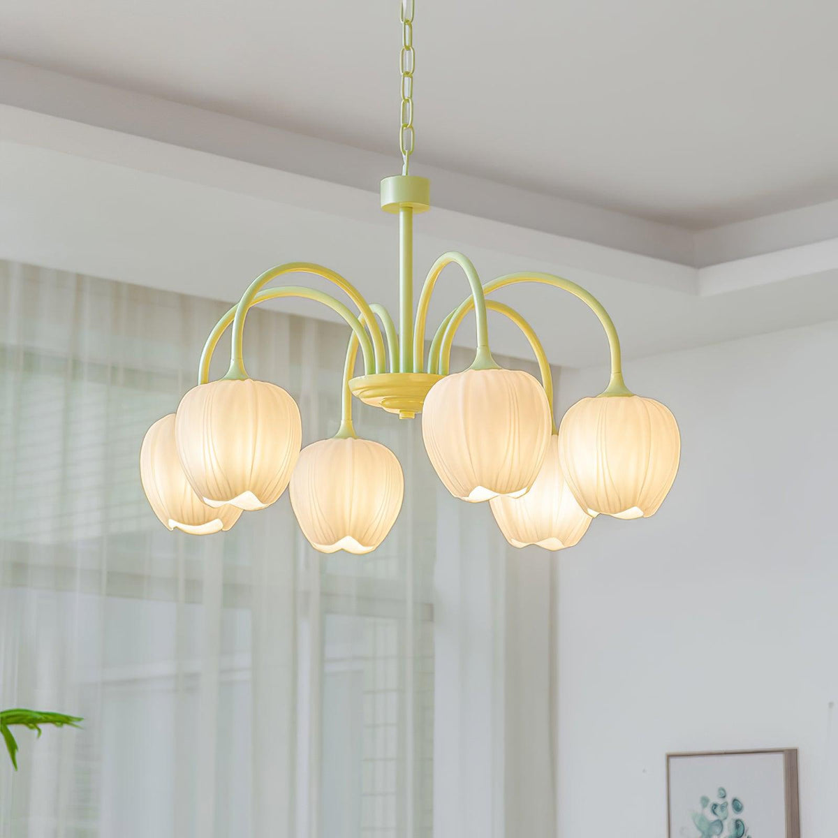 Matcha-Tulpen-Kronleuchter
