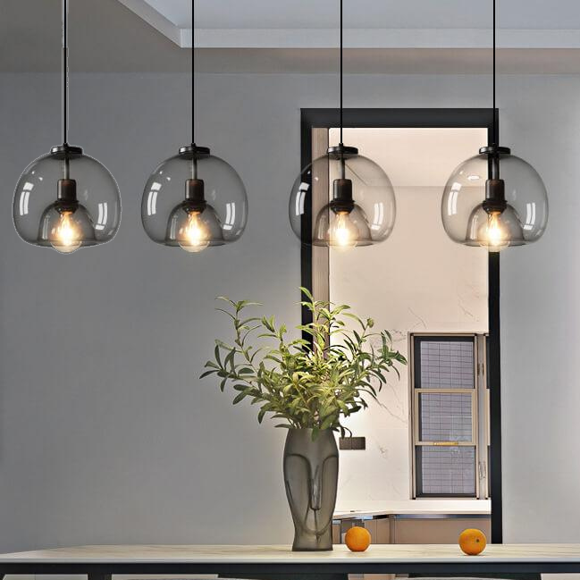 Mundgeblasene Glas-Deckenleuchte