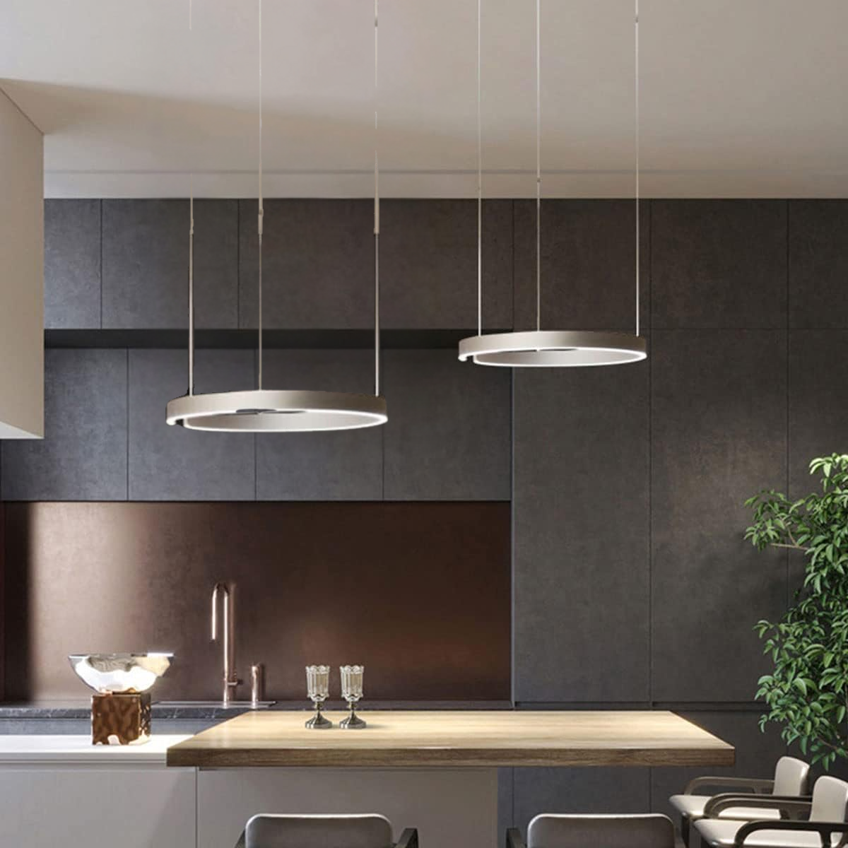 Moderne runde LED-Hängeleuchte