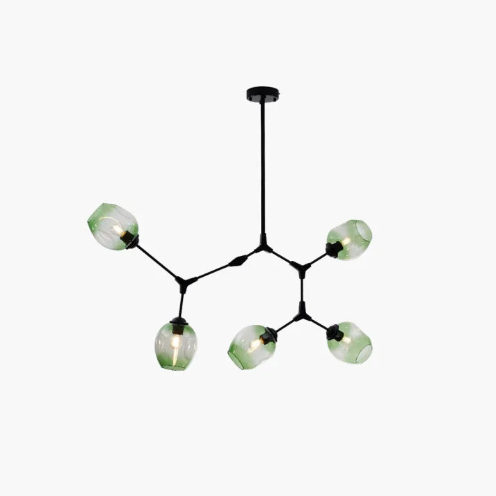 Blasenglas-Sputnik Kronleuchter mit Bifurkation