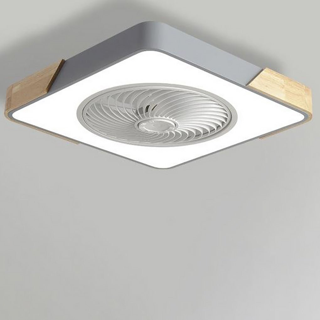 Integrierter LED-Deckenventilator ohne Flügel, rund-quadratisch, mit Fernbedienung