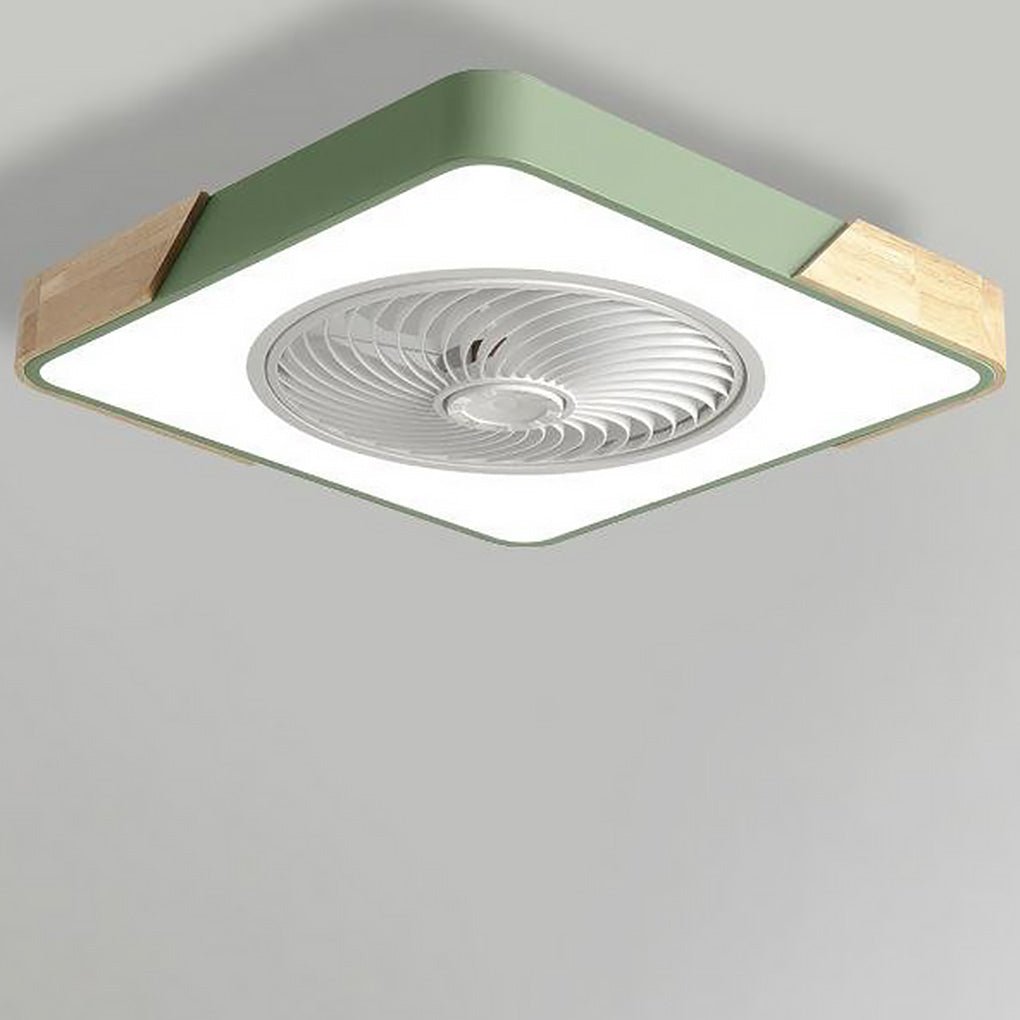 Integrierter LED-Deckenventilator ohne Flügel, rund-quadratisch, mit Fernbedienung
