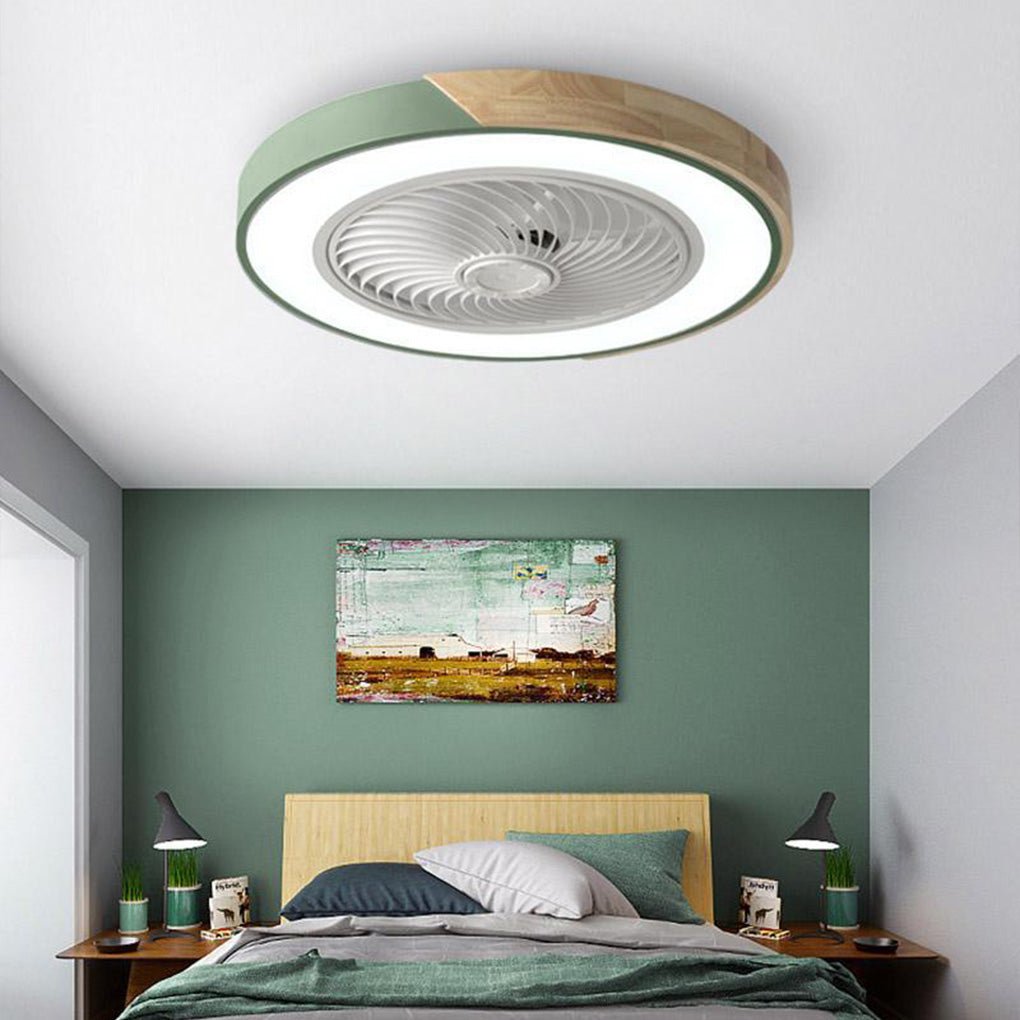 Integrierter LED-Deckenventilator ohne Flügel, rund-quadratisch, mit Fernbedienung