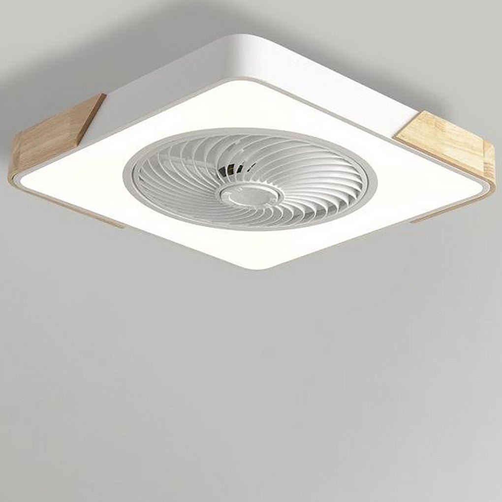 Integrierter LED-Deckenventilator ohne Flügel, rund-quadratisch, mit Fernbedienung