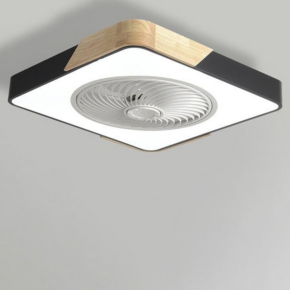 Integrierter LED-Deckenventilator ohne Flügel, rund-quadratisch, mit Fernbedienung