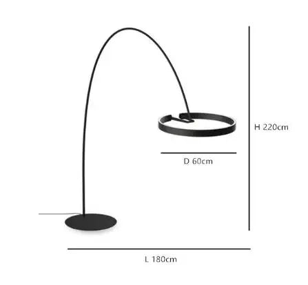 Design-Stehleuchte mit LED-Beleuchtung im nordischen Stil für Angler