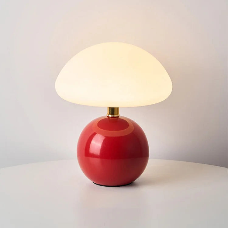 Pilzlampe aus französischer Creme