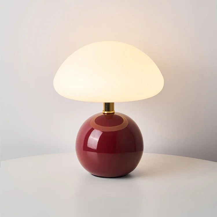 Pilzlampe aus französischer Creme