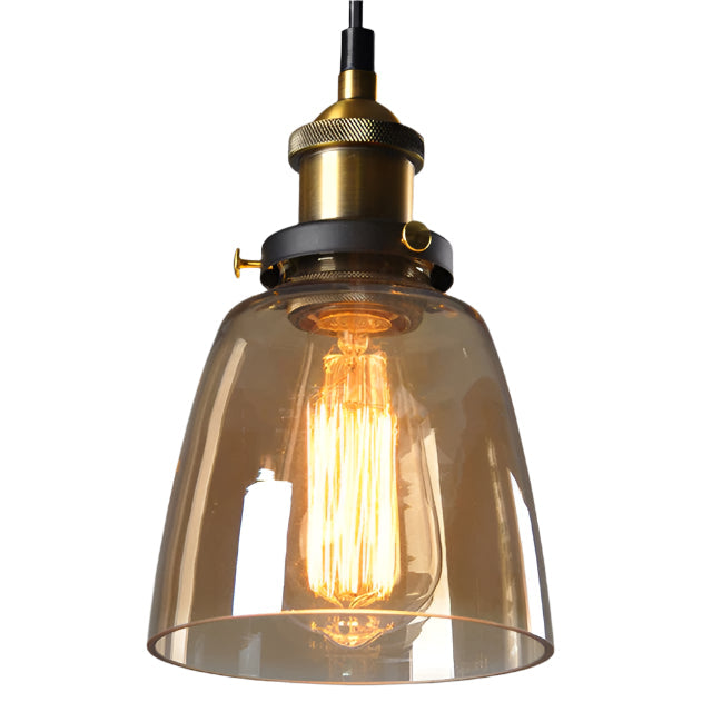 Antike Pendelleuchte aus Glas im Vintage-Stil
