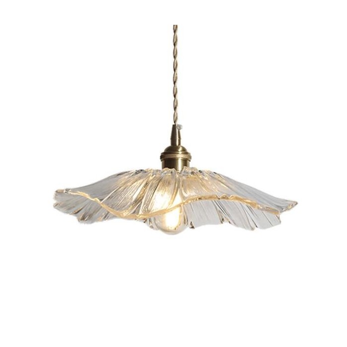 Creative Glass Pendant Lamp with Flower Design