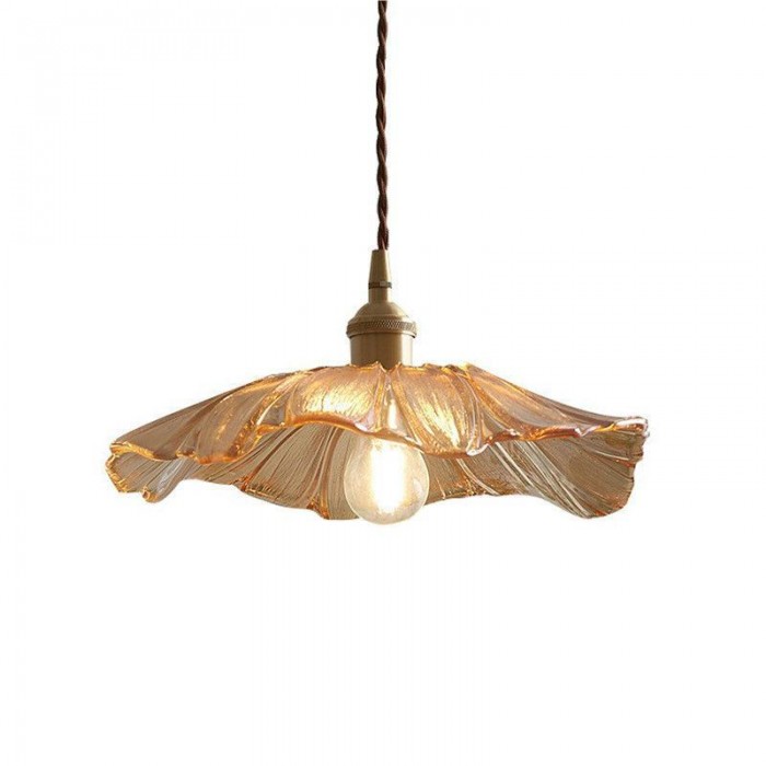 Creative Glass Pendant Lamp with Flower Design