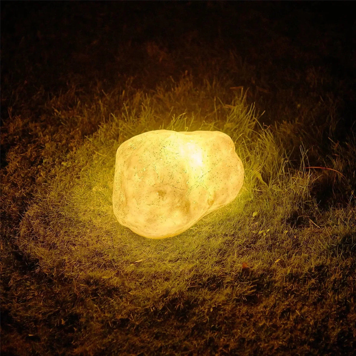 Außenleuchte aus lebendigem Stein