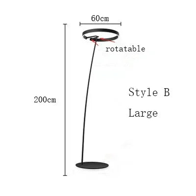Design-Stehleuchte mit LED-Beleuchtung im nordischen Stil für Angler